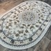 Турецкий ковер Исфахан 29026 Голубой-серый овал